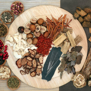 collection of herbs used for chinese medicine